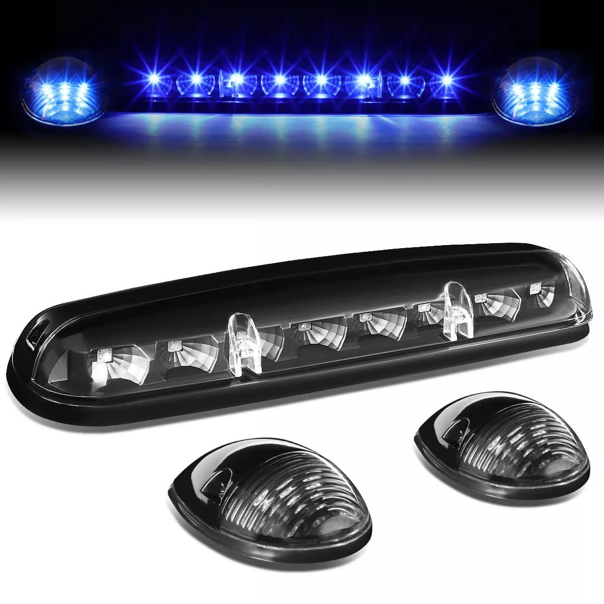 02-07-chevrolet-silverado-gmc-sierra-black-housing-blue-led-cab-light 02-07 Chevrolet Silverado / GMC Sierra Black Housing Blue LED Cab Light