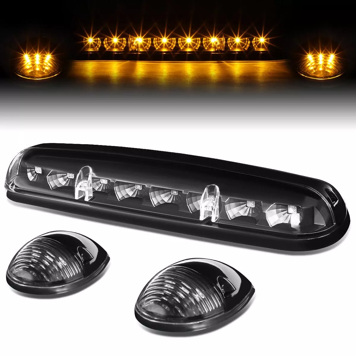 02-07-chevy-silverado-gmc-sierra-cab-light-black-housing-amber-led 02-07 Chevy Silverado / GMC Sierra Cab Light Black Housing Amber LED