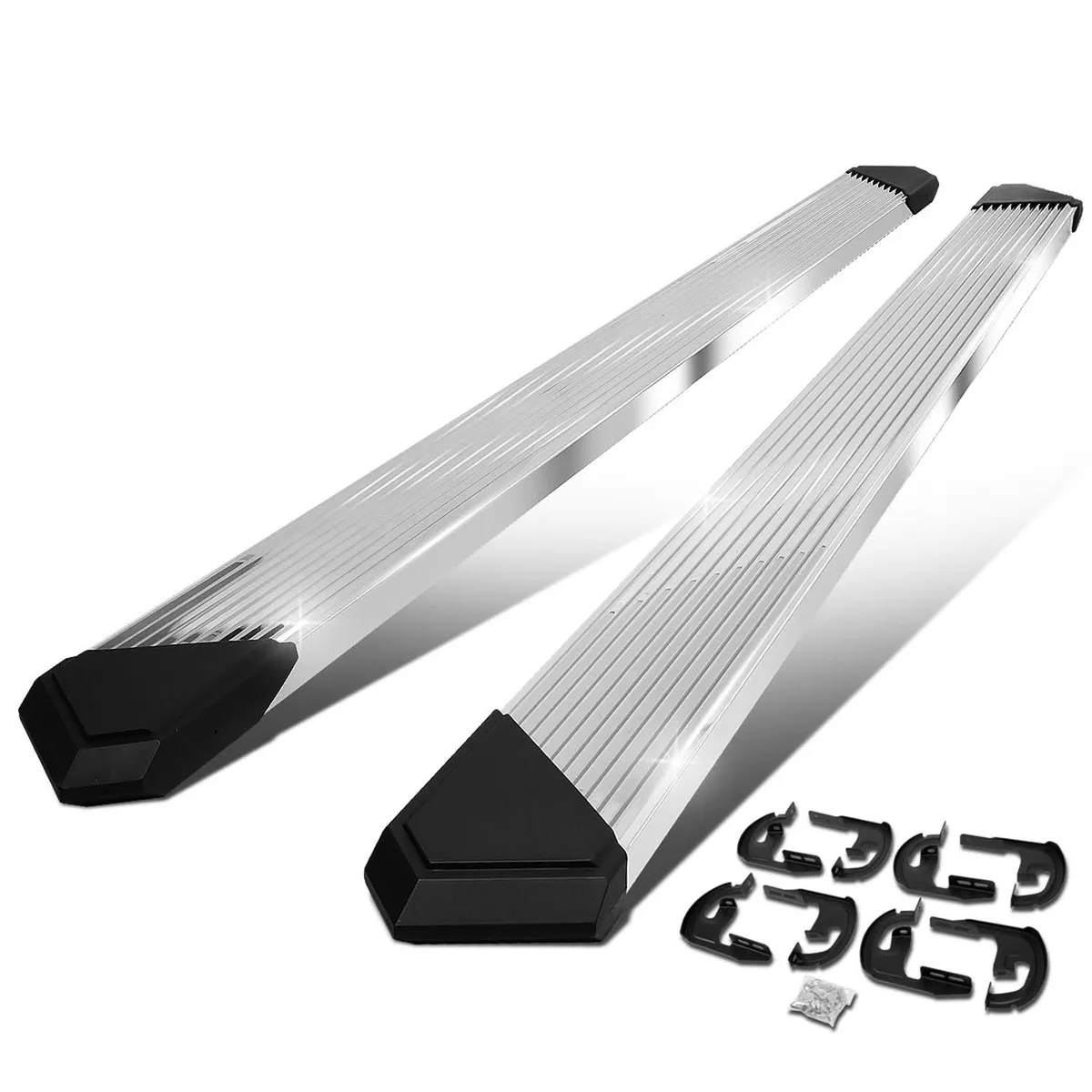 04-14-ford-f-150-crew-cab-6-nerf-bars-chrome-black 04-14 Ford F-150 Crew Cab 6" Nerf Bars - Chrome/Black