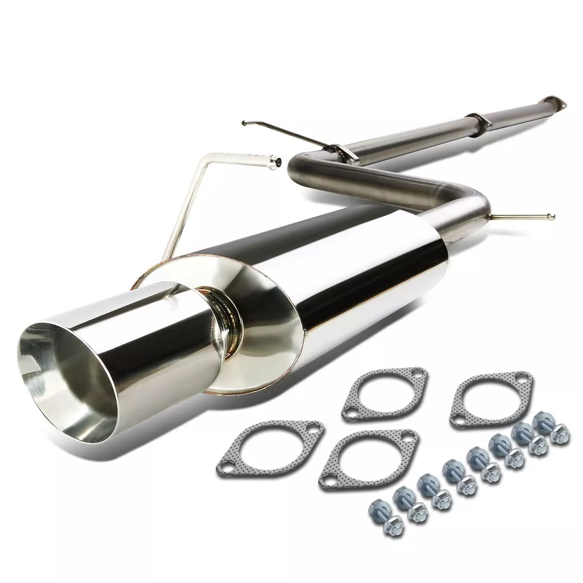 06-12-mitsubishi-eclipse-single-rolled-tip-catback-exhaust-stainless-steel 06-12 Mitsubishi Eclipse Single Rolled Tip Catback Exhaust Stainless Steel