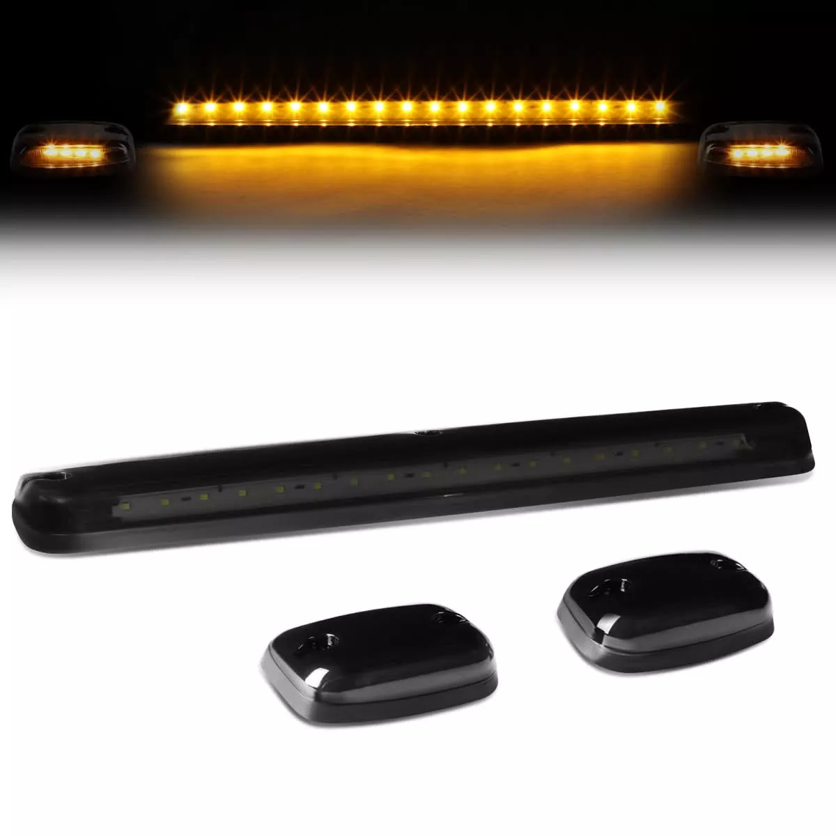 07-14-chevrolet-silverado-gmc-sierra-smoke-housing-amber-led-cab-light 07-14 Chevrolet Silverado / GMC Sierra Smoke Housing Amber LED Cab Light