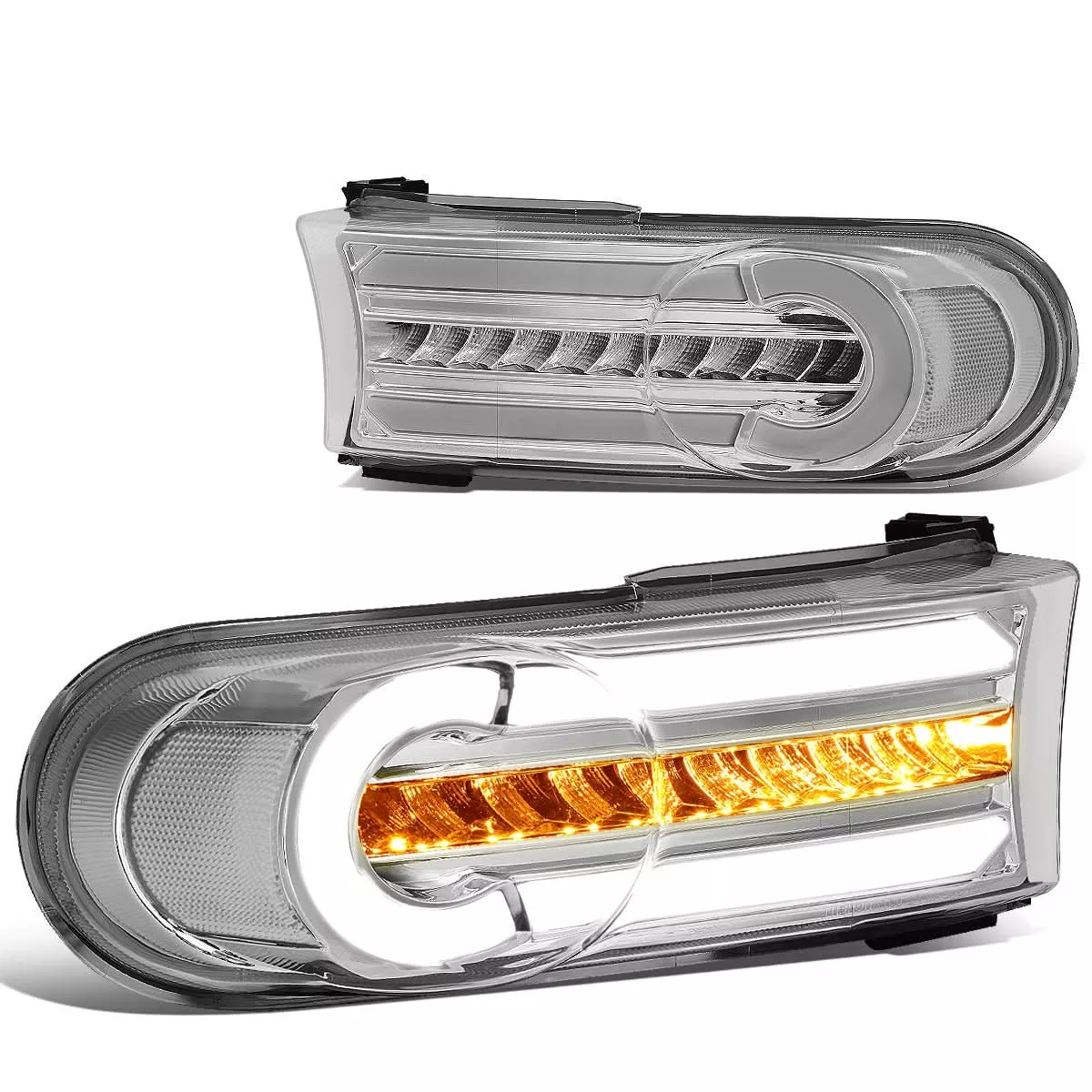 07-14-toyota-fj-cruiser-3d-style-led-drl-bumper-lights-chrome-clear 07-14 Toyota FJ Cruiser 3D Style LED DRL Bumper Lights - Chrome/Clear
