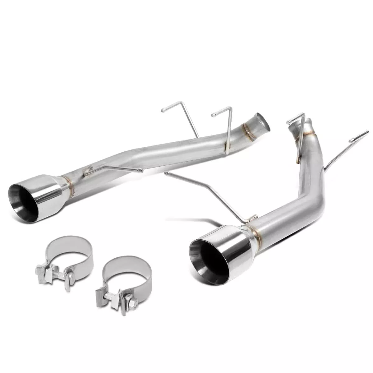 11-14 Ford Mustang 3.7L Axelback Exhaust Dual Rolled Tip Stainless Steel