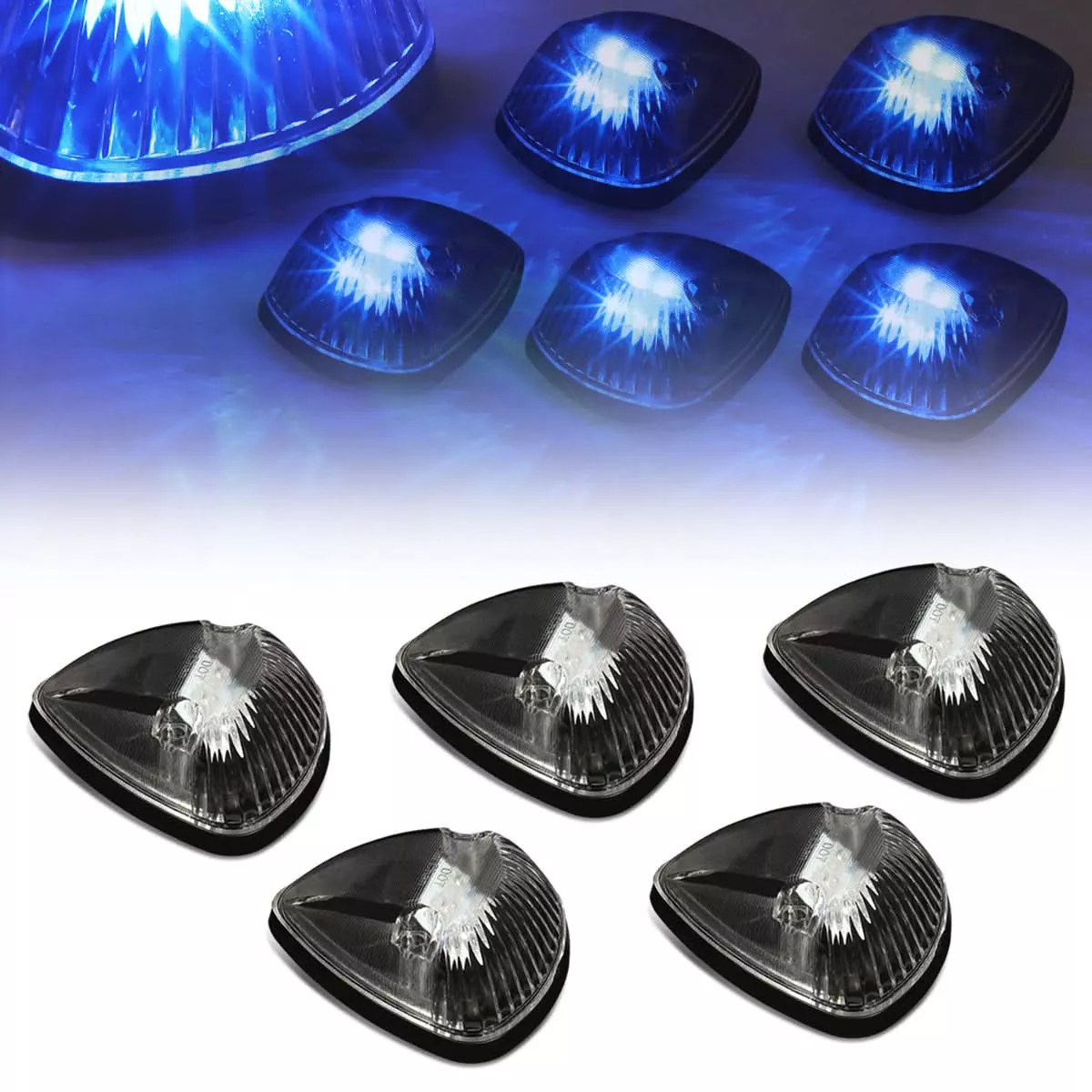 1994-1998-dodge-ram-2500-3500-cab-light-black-housing-blue-led 1994-1998 Dodge Ram 2500/3500 Cab Light - Black Housing Blue LED