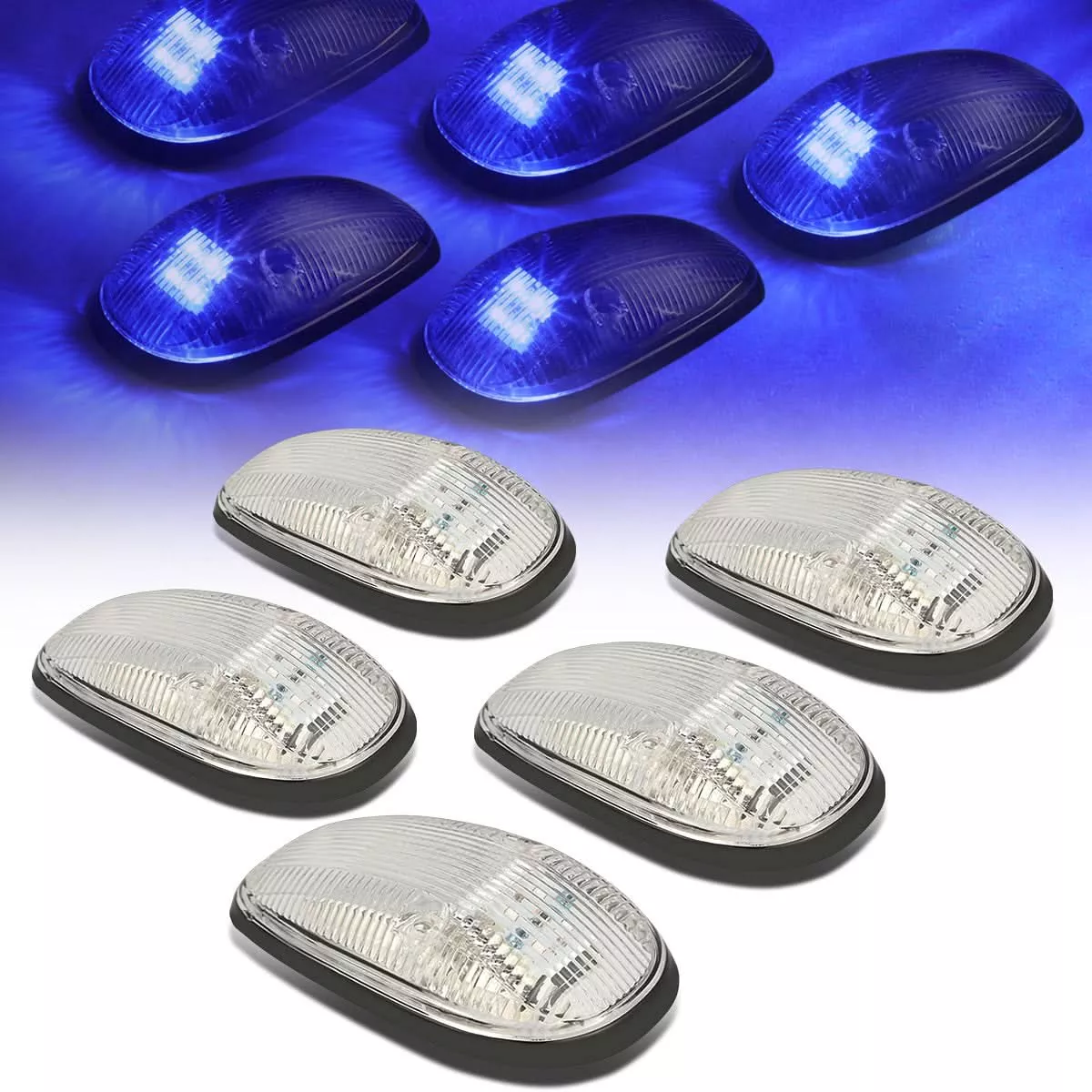 1999-2002-dodge-ram-2500-3500-chrome-housing-blue-led-cab-light 1999-2002 Dodge Ram 2500/3500 Chrome Housing Blue LED Cab Light