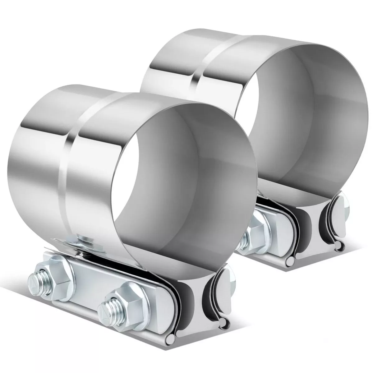 2-5-lap-joint-exhaust-band-clamp-2-piece-set-stainless-steel 2.5" Lap Joint Exhaust Band Clamp 2-Piece Set Stainless Steel
