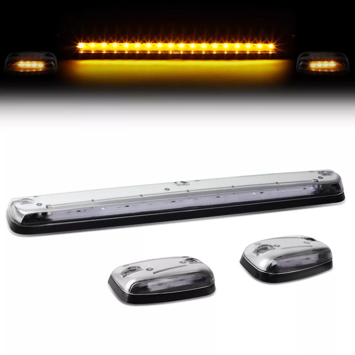 2007-2014-chevrolet-silverado-gmc-sierra-chrome-amber-led-cab-light 2007-2014 Chevrolet Silverado / GMC Sierra Chrome Amber LED Cab Light