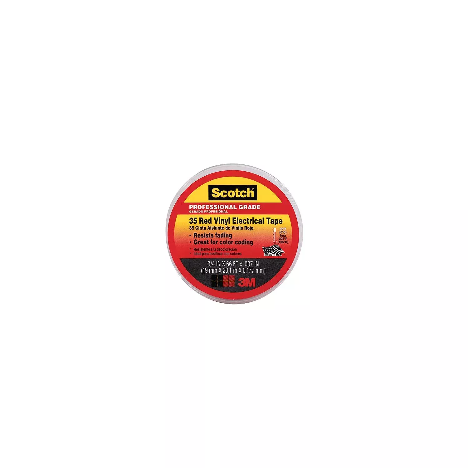 35-vinyl-elect-tape-3-4-red #35 Vinyl Elect Tape 3/4 Red