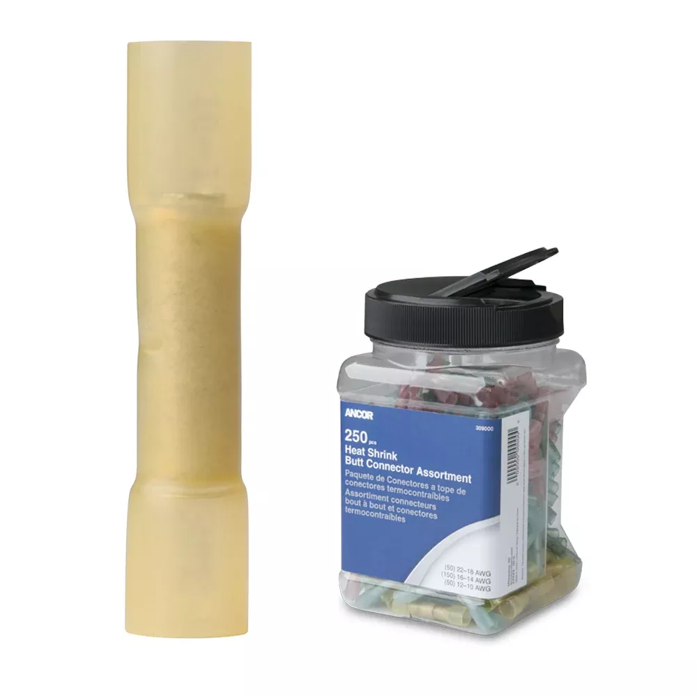 ancor-12-10-awg-heat-shrink-butt-connector-200-pieces-jar Ancor 12-10 AWG Heat Shrink Butt Connector - 200-Pieces - Jar