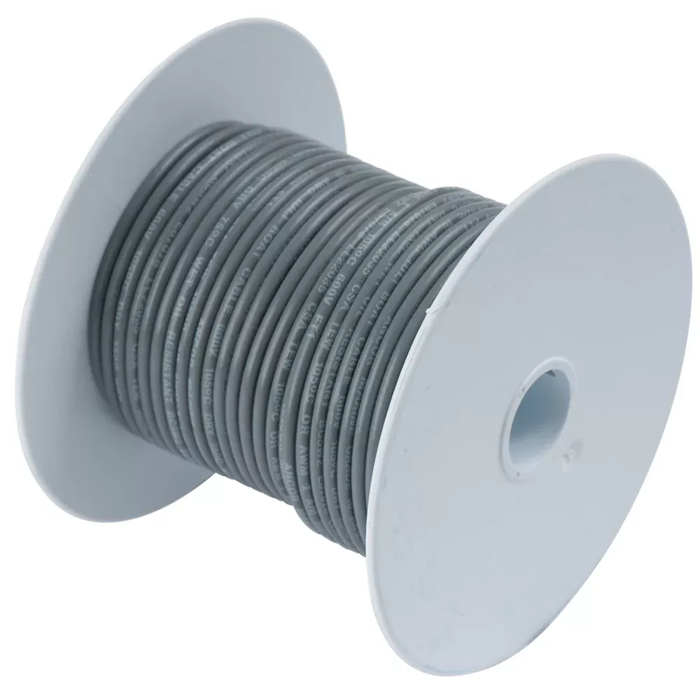 ancor-grey-14-awg-tinned-copper-wire-100 Ancor Grey 14 AWG Tinned Copper Wire - 100'