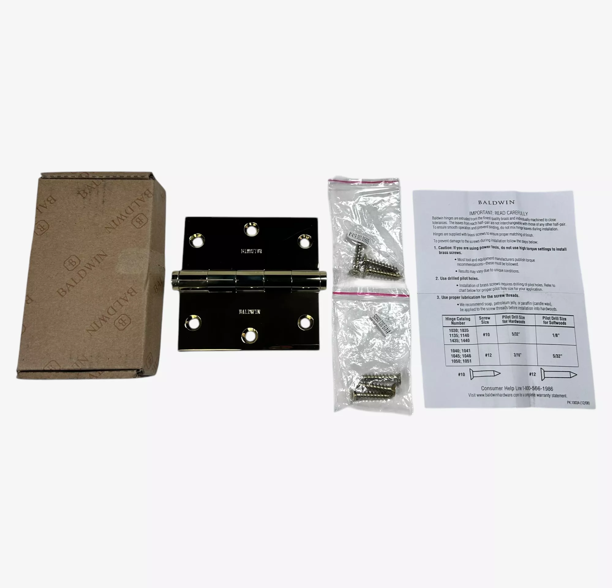baldwin-1035-003-1-polished-brass-square-hinge-3-5-x-3-5 Baldwin 1035.003.1, Polished Brass Square Hinge 3.5'' x 3.5''