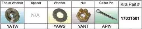 fixed-hub-prop-hardware-kit-yamaha-type Fixed Hub Prop Hardware Kit - Yamaha, Type A