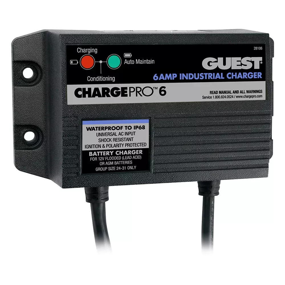 Guest ChargePro 28106 6A 12V 1-Bank On-Board Battery Charger