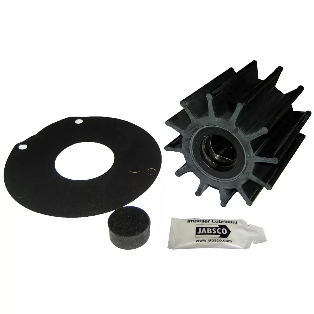 jabsco-impeller-kit-12-blade-neoprene-3-190-quot-diameter-plastic-insert-double- Jabsco Impeller Kit - 12 Blade - Neoprene - 3-¾" Diameter - Plastic Insert - Double Flat Drive