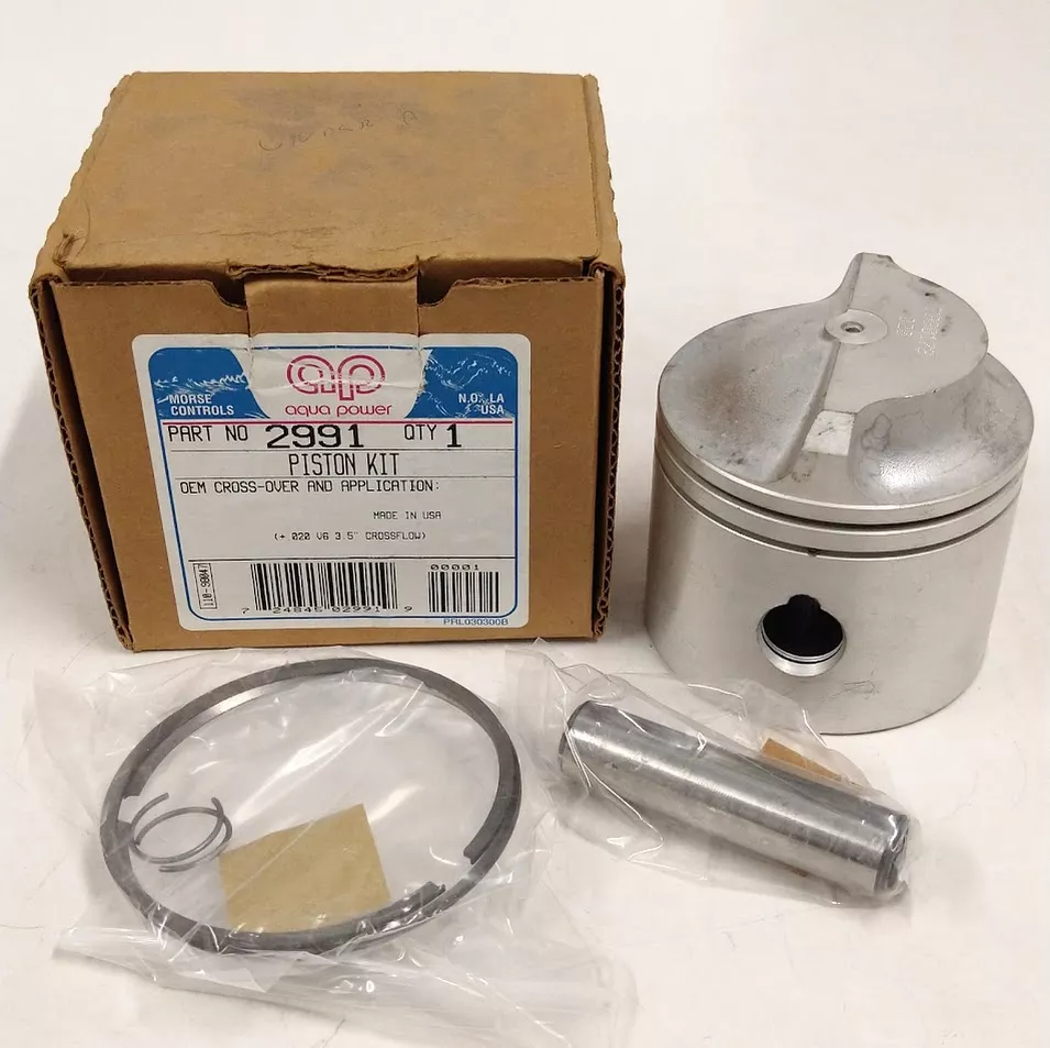 new-aqua-power-2991-piston-kit-020-v6-3-5-cross-flow-oem -NEW- Aqua Power 2991, Piston Kit + .020 V6 3.5'' Cross Flow, OEM