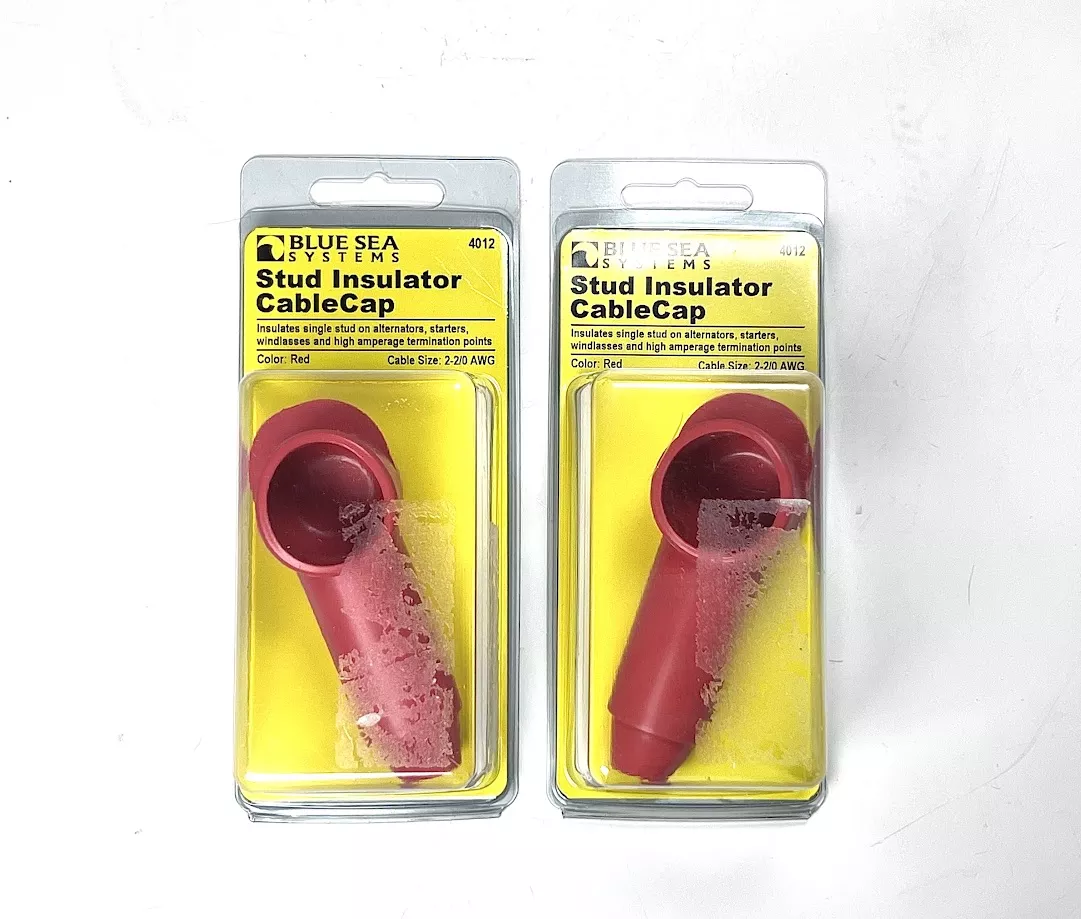 new-blue-sea-systems-4012-stud-insulator-cablecap-2-2-0-awg-2-pack-oem -NEW- Blue Sea Systems 4012, Stud Insulator CableCap, 2 - 2/0 AWG, 2 Pack, OEM