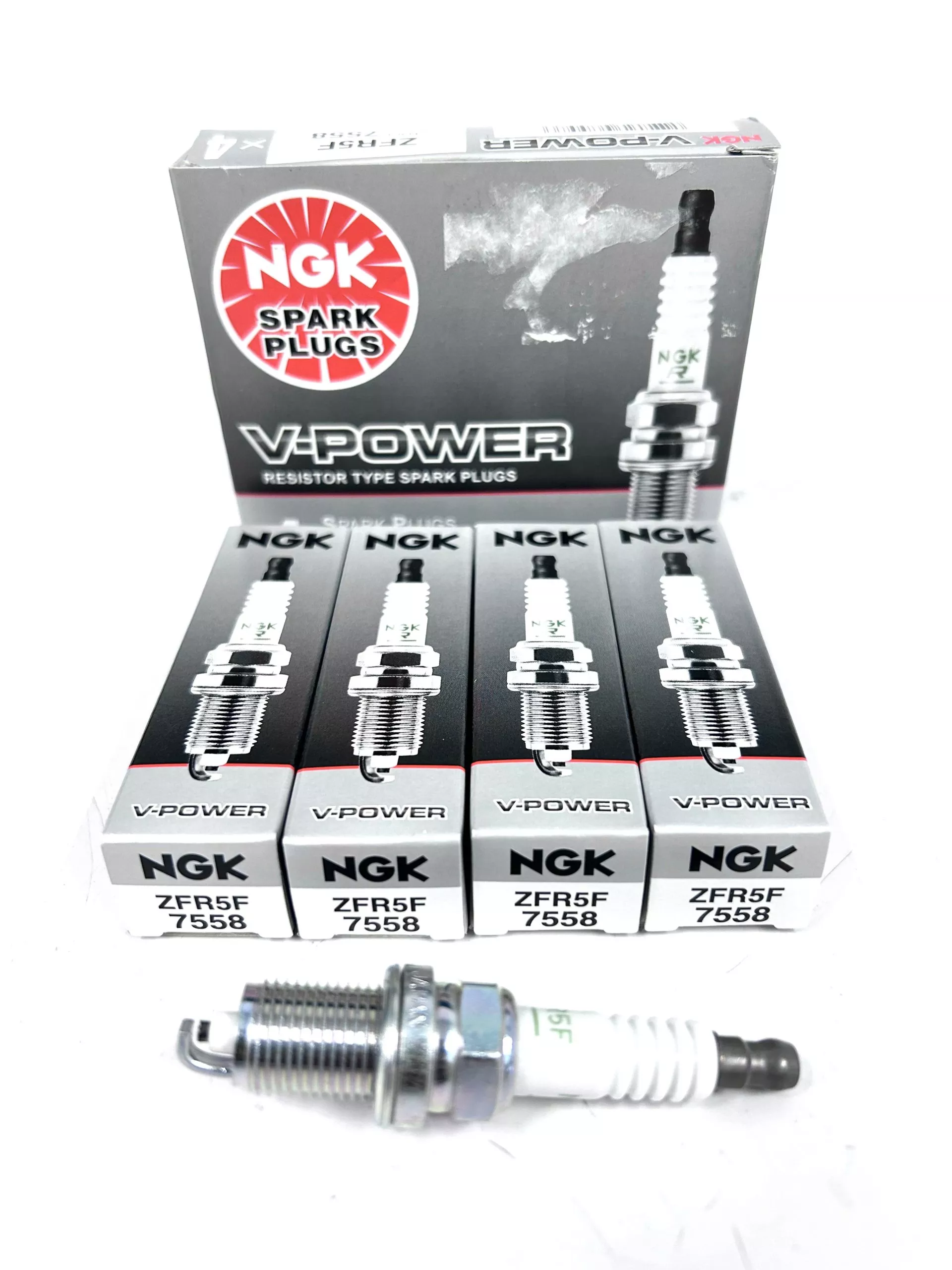 new-ngk-7558-v-power-resistor-type-spark-plugs -NEW- NGK 7558 , V-Power Resistor Type Spark Plugs