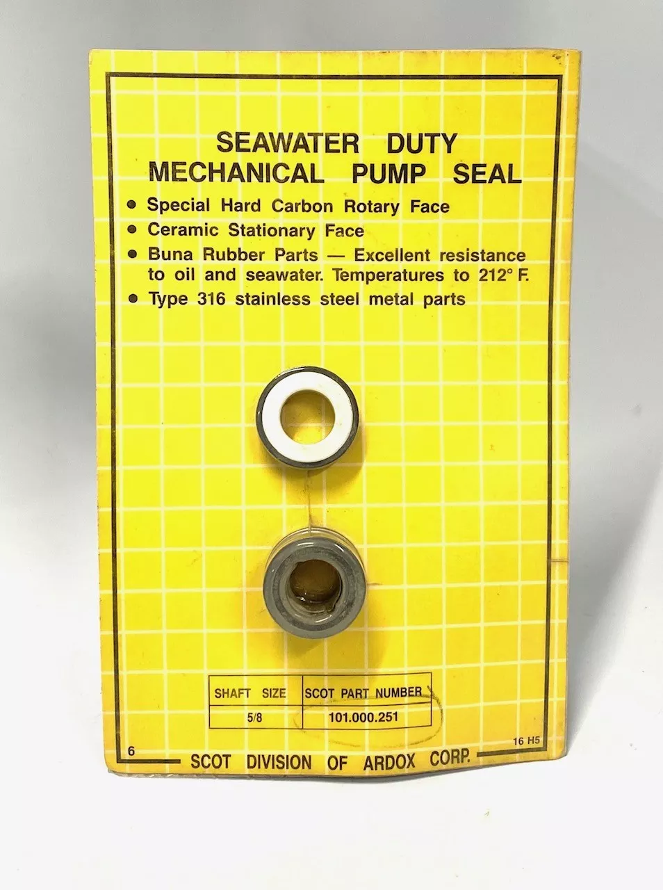 new-scot-pump-101-000-251-seawater-pump-seal-5-8-shaft -NEW- Scot Pump 101.000.251 , Seawater Pump Seal , 5/8" Shaft