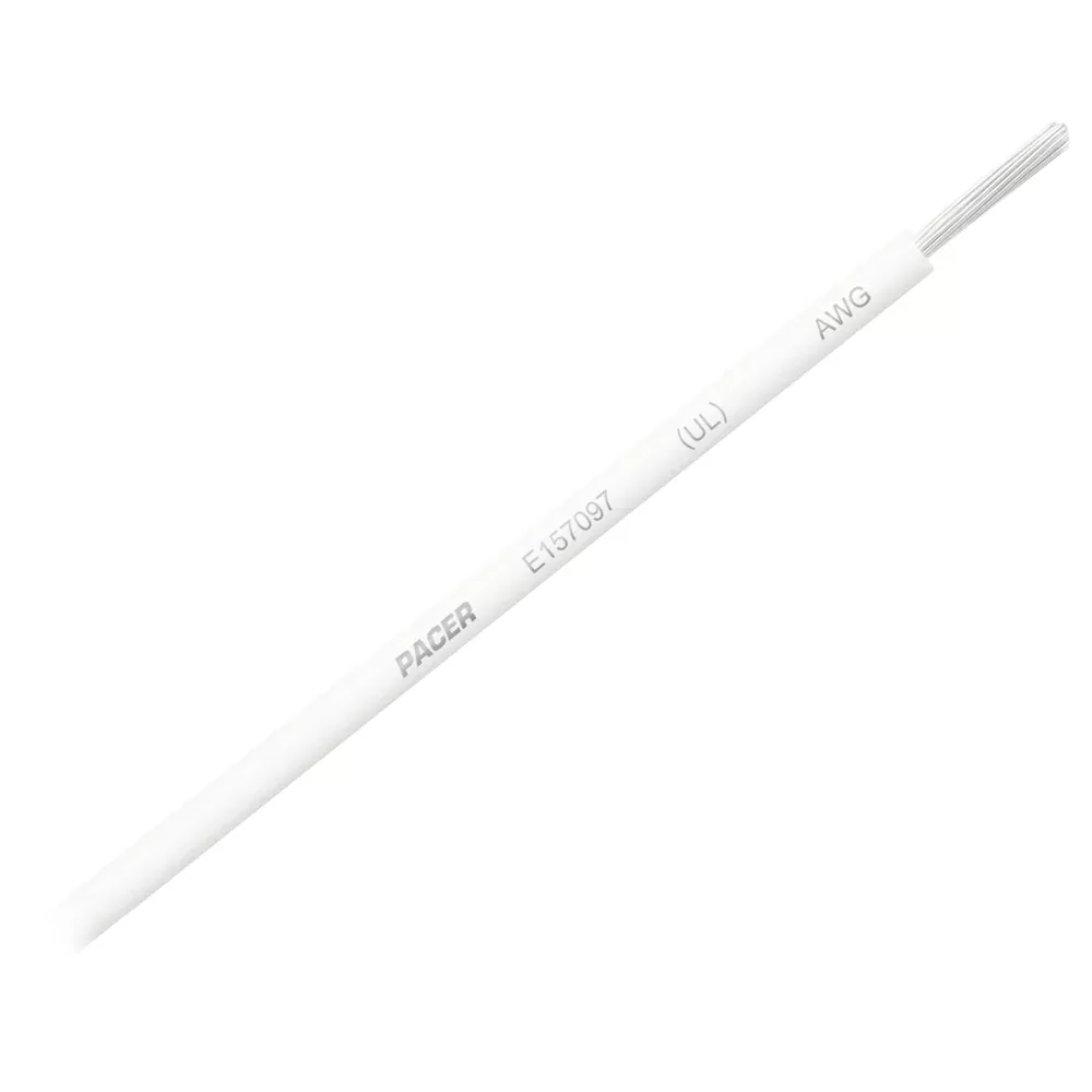 Pacer White 8 AWG Primary Wire - 25[WUL8WH-25]