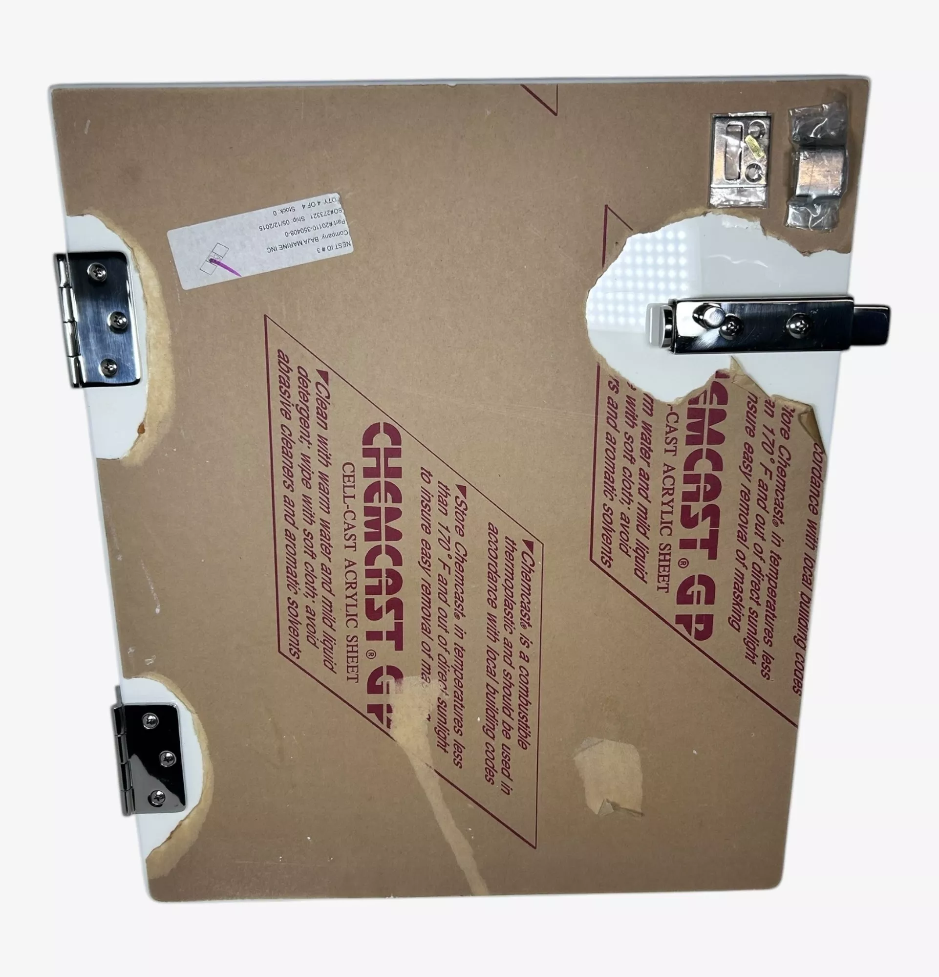 pro-line-marine-polar-white-transom-door-with-pull-latch-lock-21-3-8-x-18 Pro Line Marine, Polar White Transom Door With Pull Latch Lock 21 3/8'' x 18''