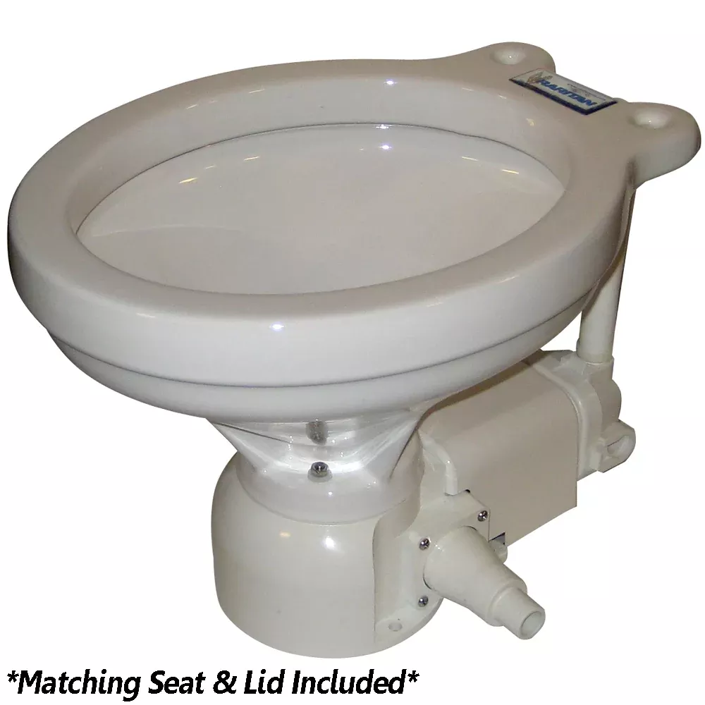 raritan-sea-era-electric-toilet-household-style-integral-pump-straight-amp-90-de Raritan Sea Era Electric Toilet - Household Style - Integral Pump - Straight & 90° Discharge - 12v