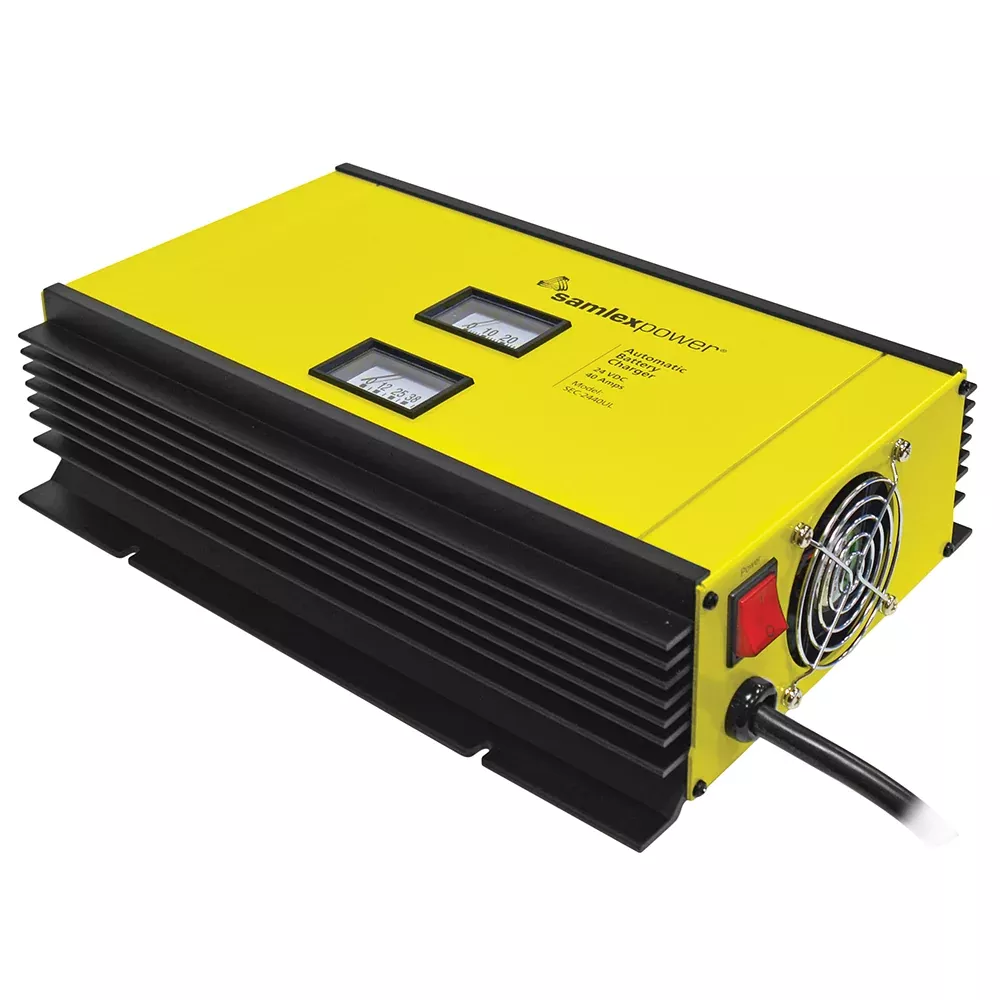 Samlex 40A Battery Charger - 24V - 2-Bank - 3-Stage w/Dip SwitchLugs - Includes Temp Sensor [SEC-2440UL]