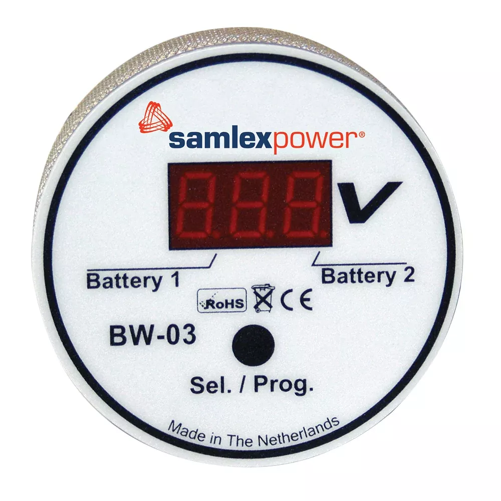 samlex-dual-battery-monitor-12v-or-24v-auto-detection-bw03 Samlex Dual Battery Monitor 12V or 24V Auto Detection BW03
