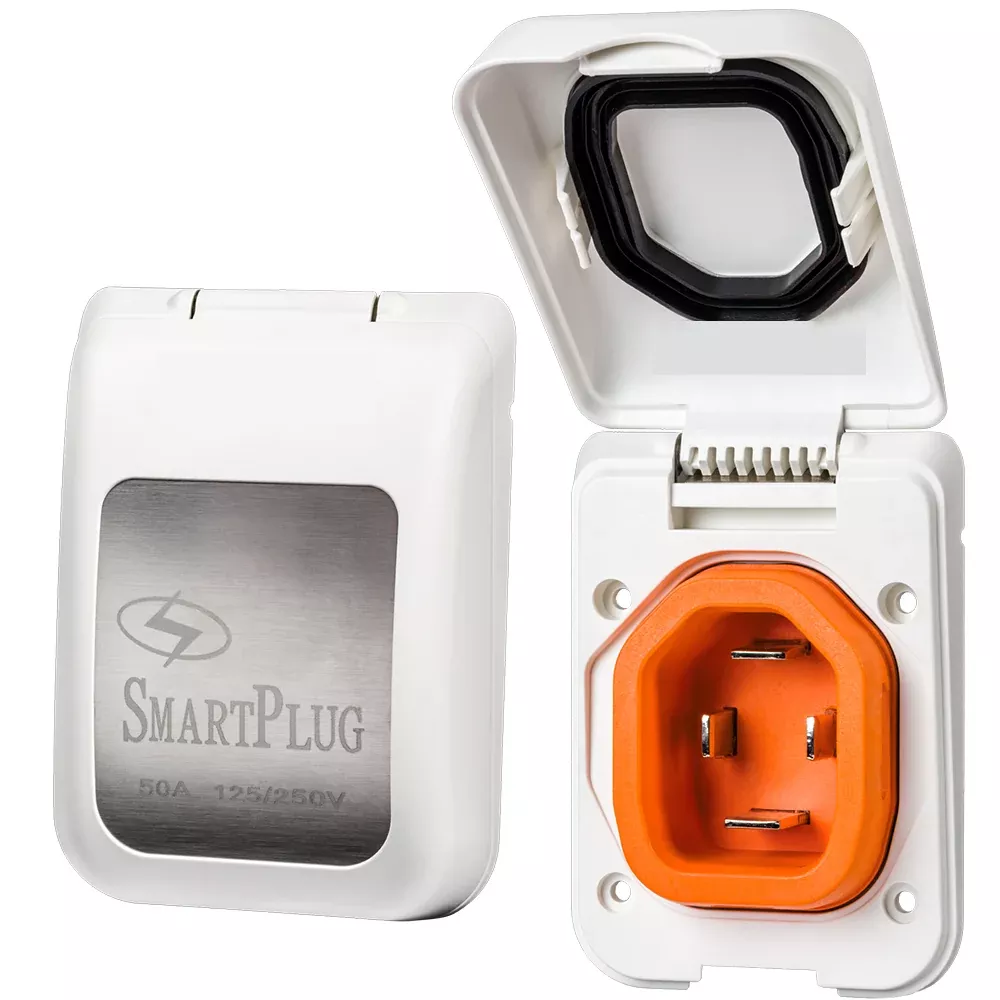 smartplug-50-amp-non-metallic-white-inlet-boat-amp-rv-side SmartPlug 50 Amp Non Metallic White Inlet - Boat & RV Side