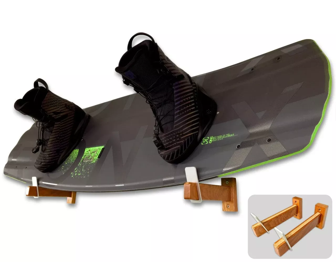 Solid Oak Wakeboard Display