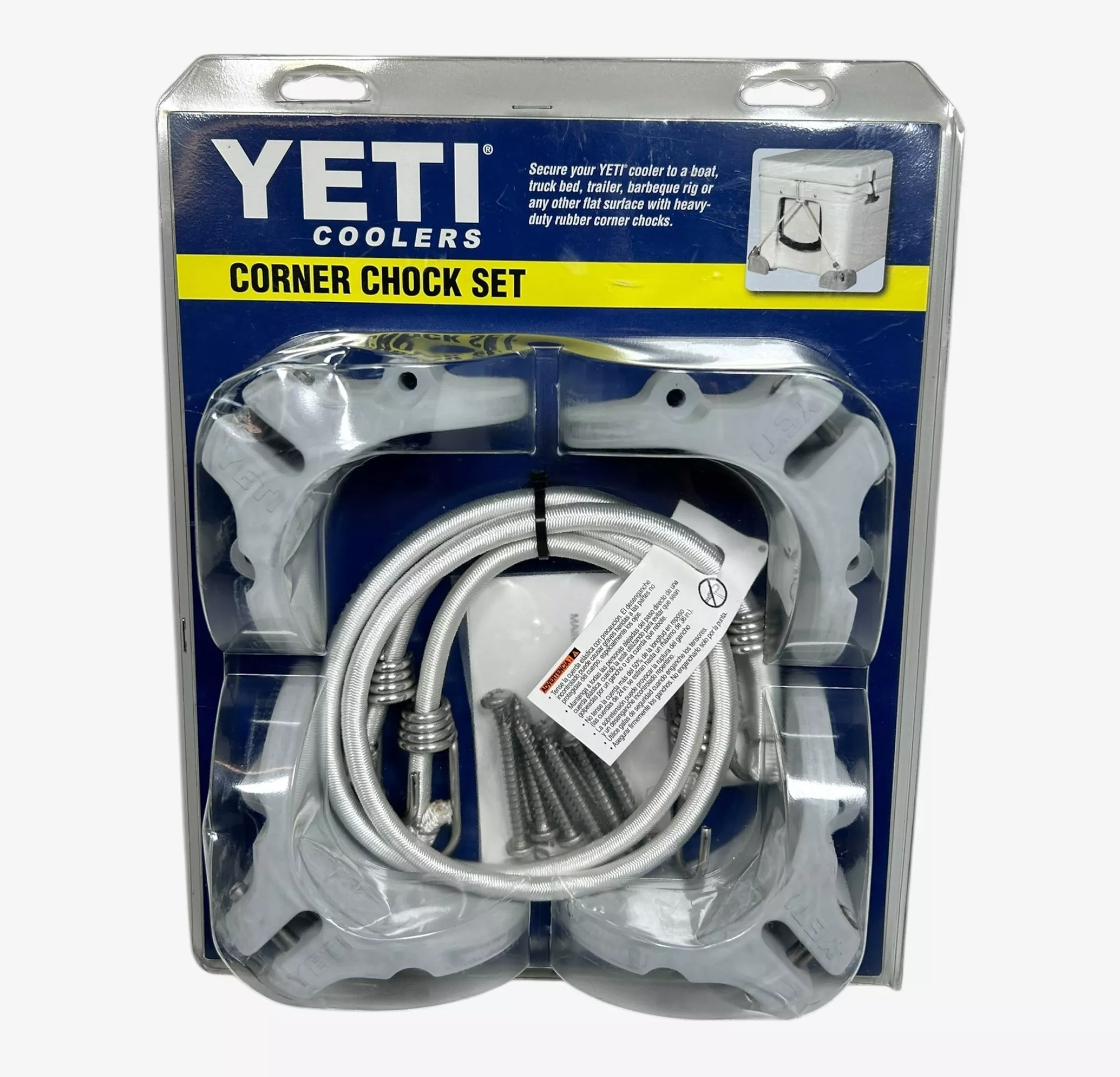 YETI Coolers , Heavy Duty 4 Rubber Corner Chock Set With Bungee Cords